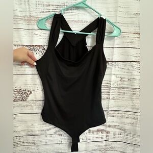 Pink Lily. NO MATTER THE ODDS BLACK SWEETHEART TANK BODYSUIT. Size XL.